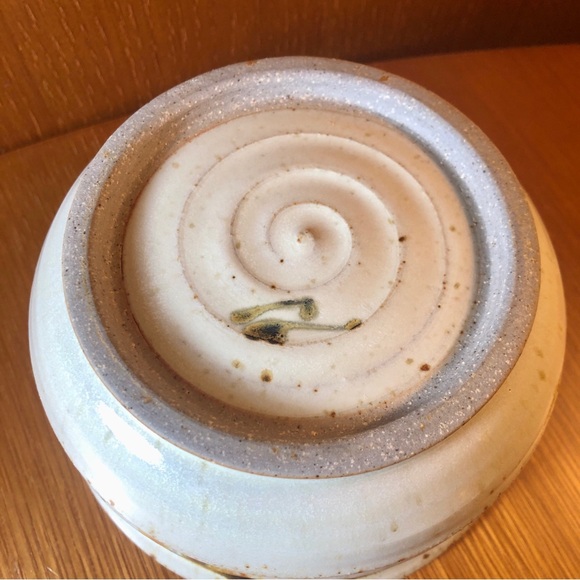 Vintage Studio Pottery Dish w/Lid ✨ Stoneware Handcrafted Glazed Ceramic Signed - Picture 8 of 12